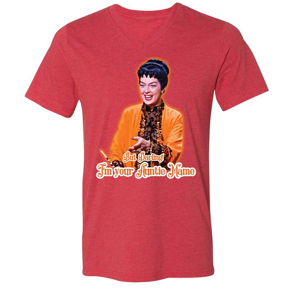 Unisex V-Neck T-Shirt - WLZF6BK1 - Heather Red - 7