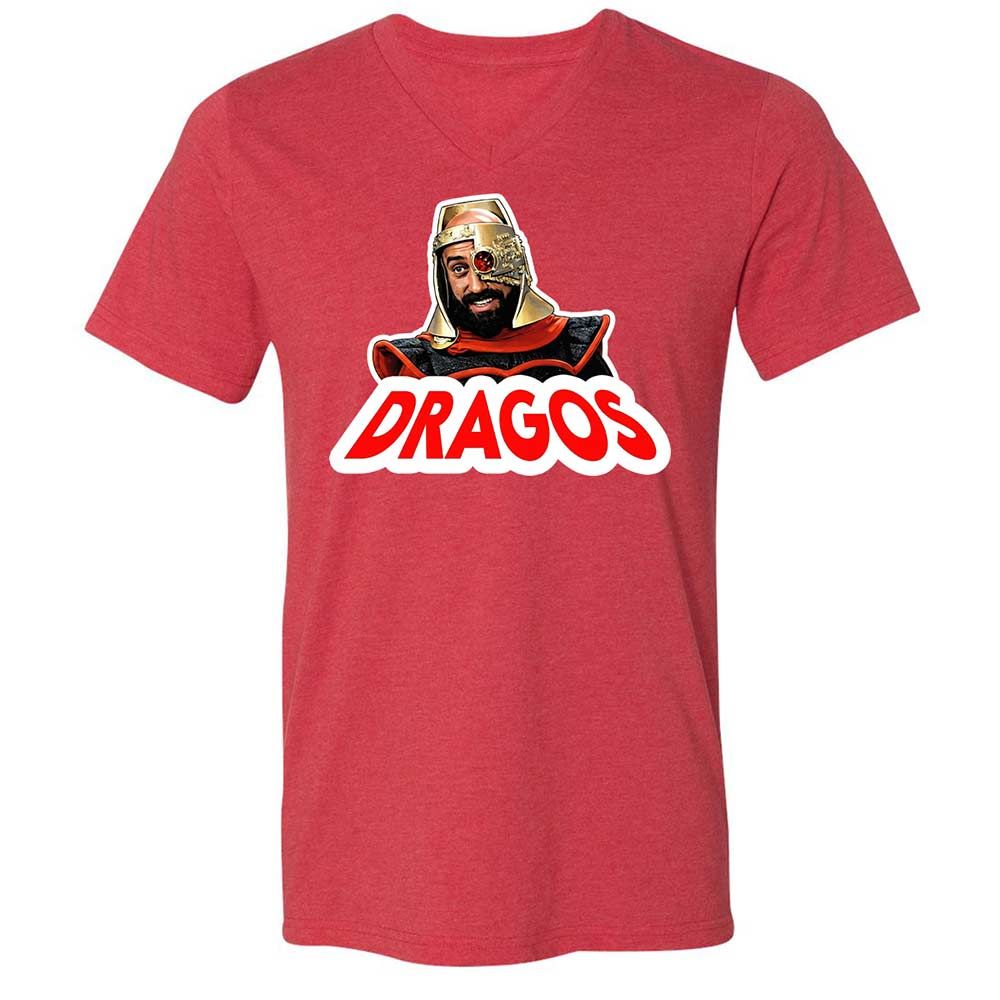 Unisex V-Neck T-Shirt - CNU6XPSE - Heather Red - 7