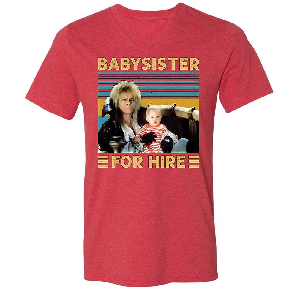 Unisex V-Neck T-Shirt - LZJPYWPX - Heather Red - 7