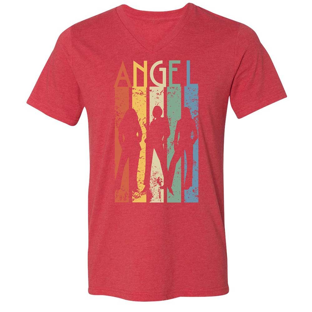 Unisex V-Neck T-Shirt - 33B4YM4W - Heather Red - 7