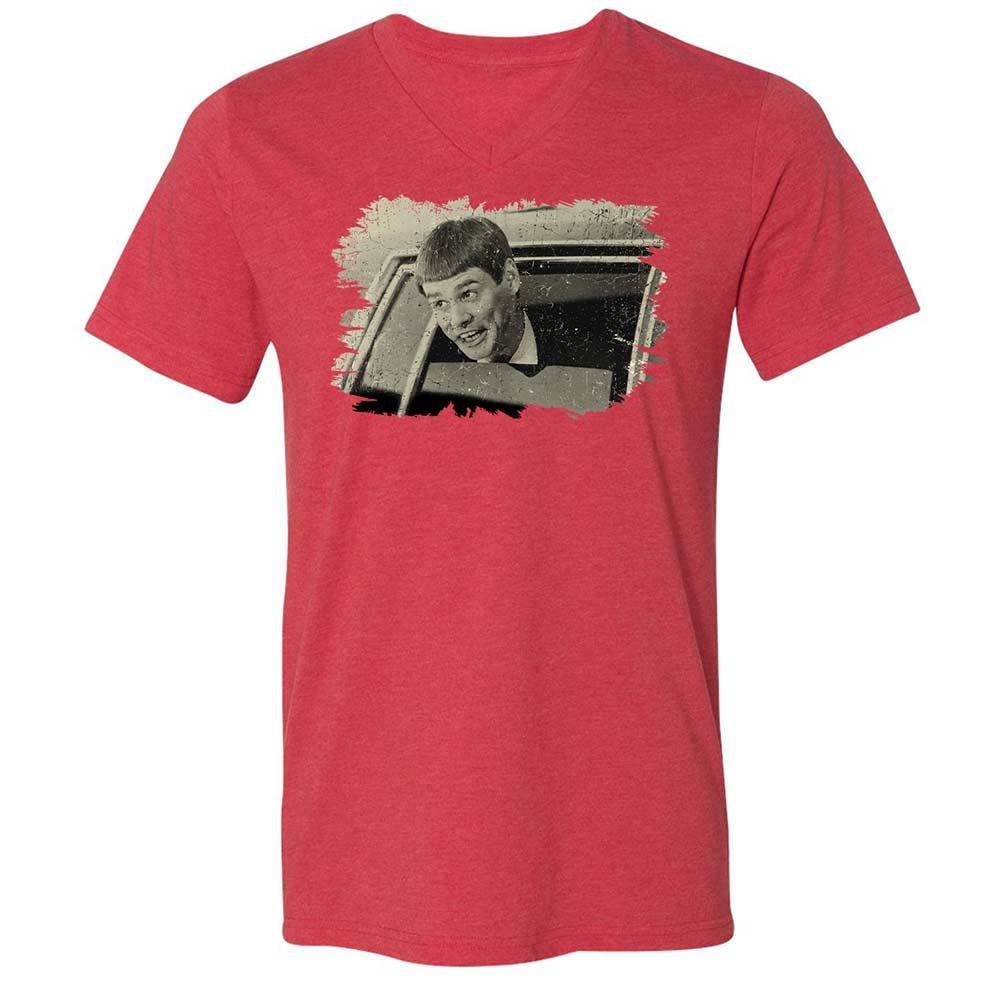 Unisex V-Neck T-Shirt - RSYFSQ8N - Heather Red - 7