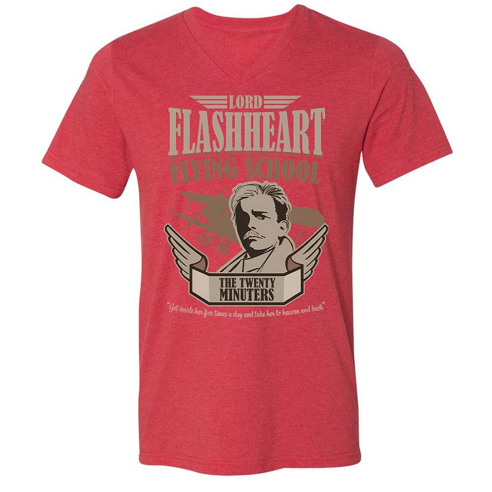 Unisex V-Neck T-Shirt - AAFSB9AT - Heather Red - 7