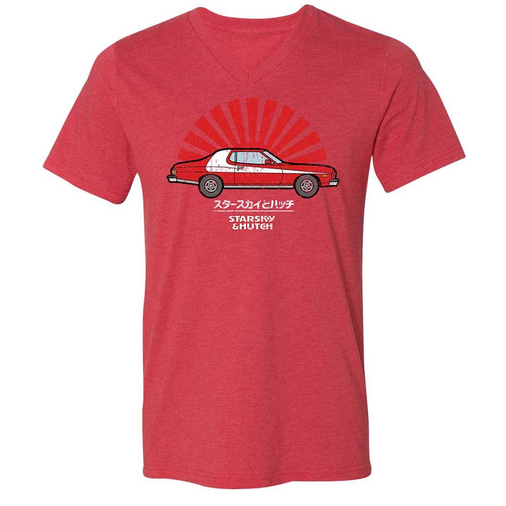 Unisex V-Neck T-Shirt - FJJEH39A - Heather Red - 7