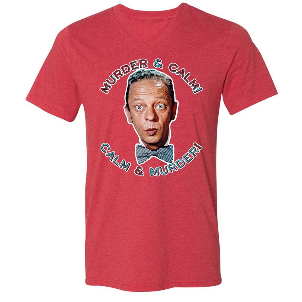 Unisex V-Neck T-Shirt - UQ26UN89 - Heather Red - 7