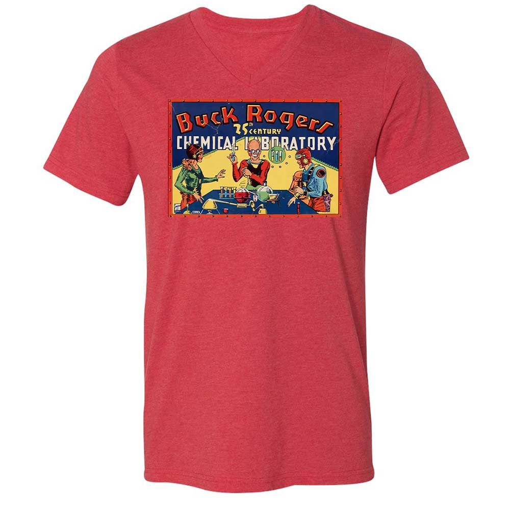 Unisex V-Neck T-Shirt - TRYTXXEX - Heather Red - 7