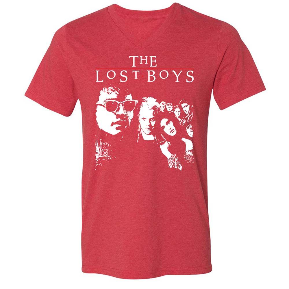 Unisex V-Neck T-Shirt - 187PTJEQ - Heather Red - 7