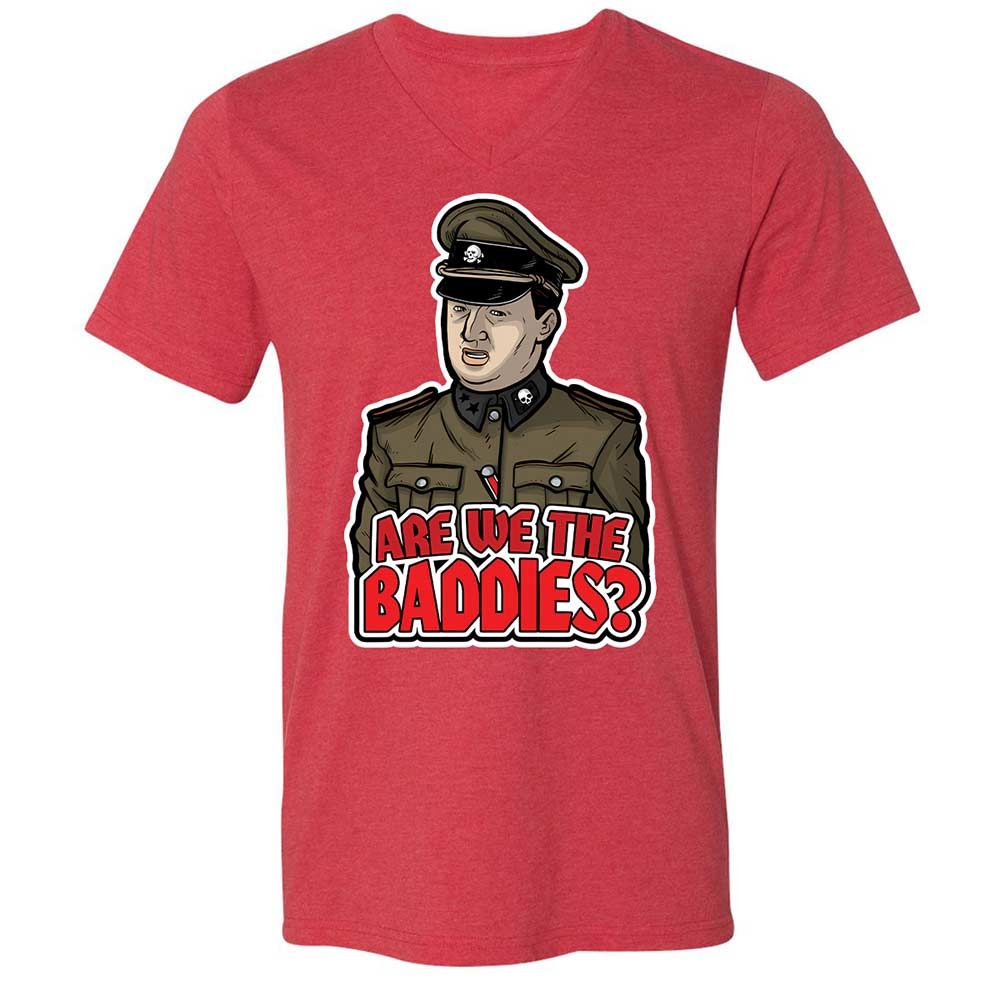 Unisex V-Neck T-Shirt - T4VSMETK - Heather Red - 7