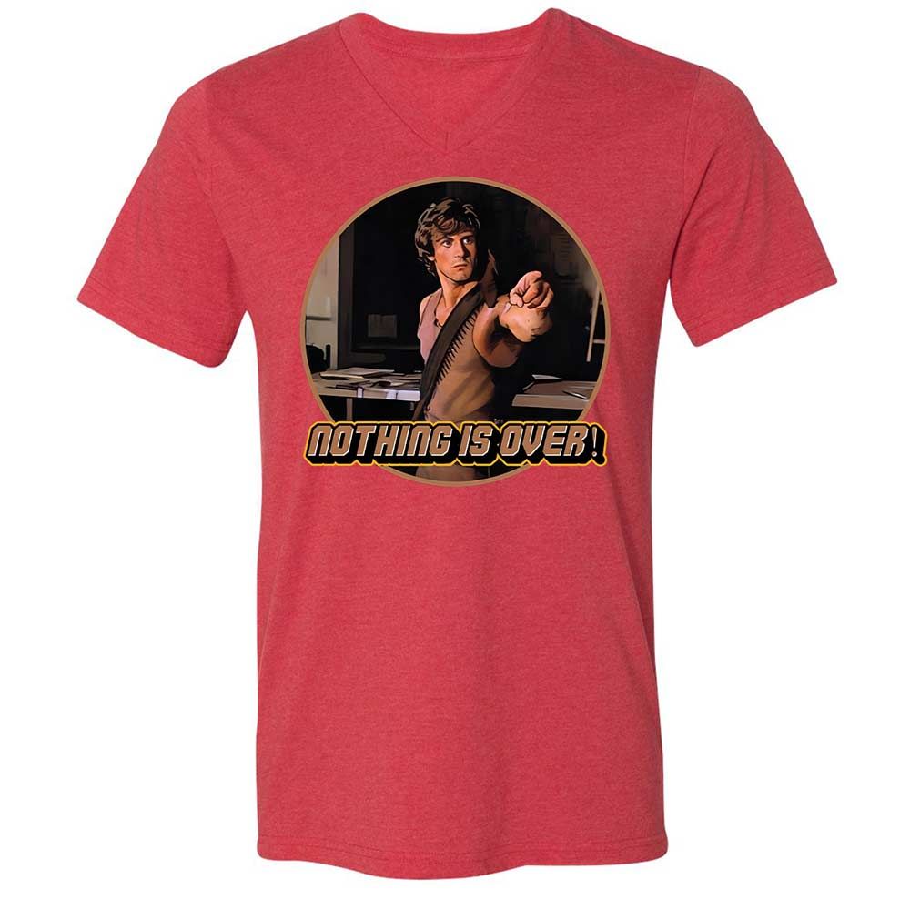 Unisex V-Neck T-Shirt - MSABL1HT - Heather Red - 7