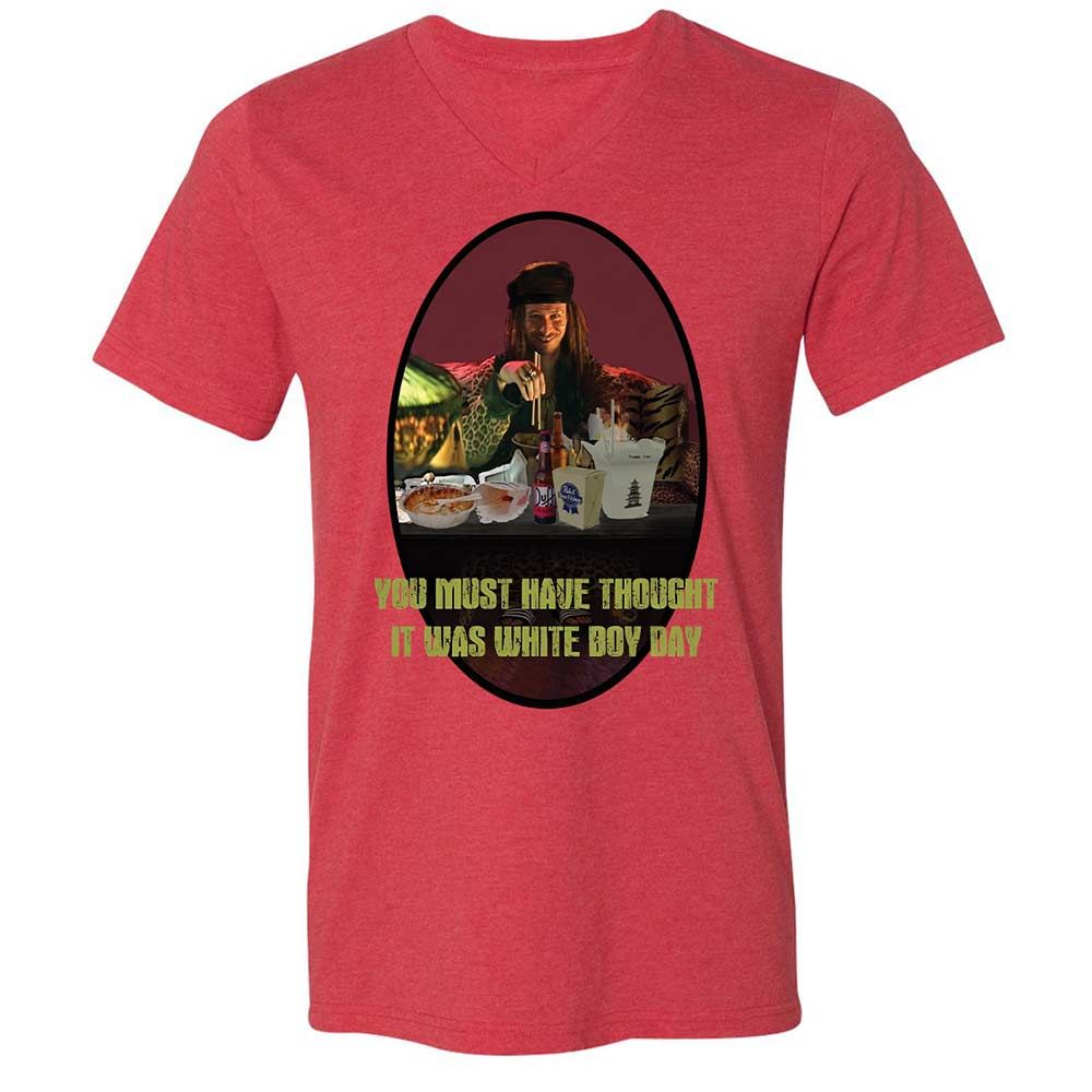 Unisex V-Neck T-Shirt - KWL4XA13 - Heather Red - 7