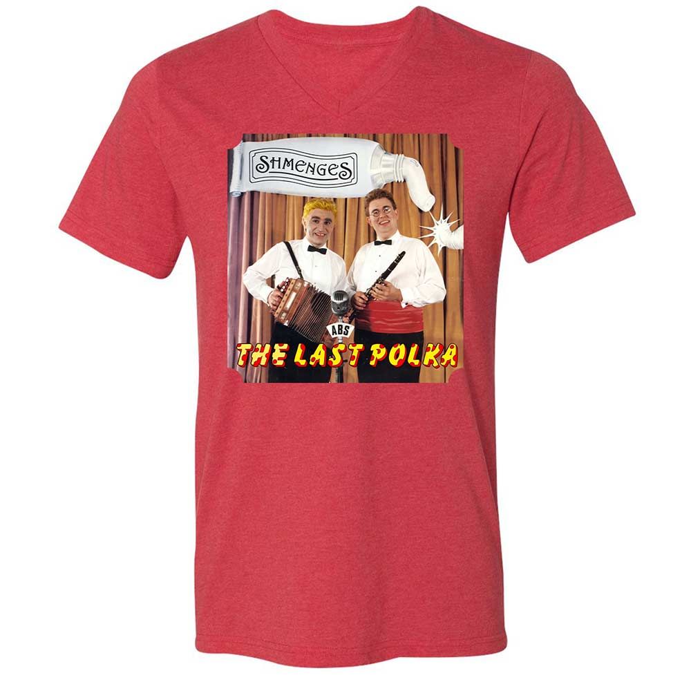 Unisex V-Neck T-Shirt - 4AV3ANL2 - Heather Red - 7