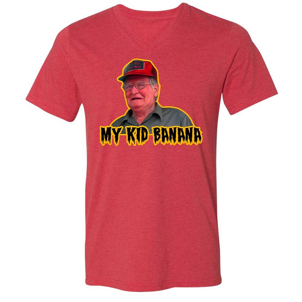 Unisex V-Neck T-Shirt - 1UWFVWZC - Heather Red - 7