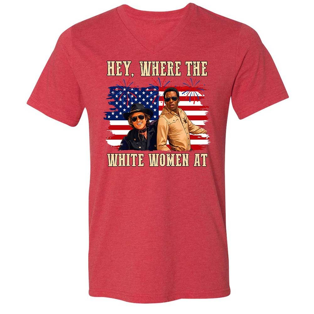 Hey Where The White At - Heather Red - 7