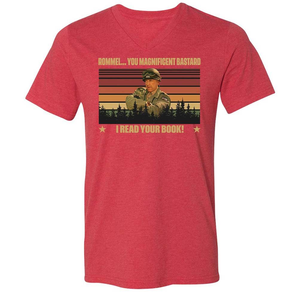 Unisex V-Neck T-Shirt - RA5WNKBZ - Heather Red - 7
