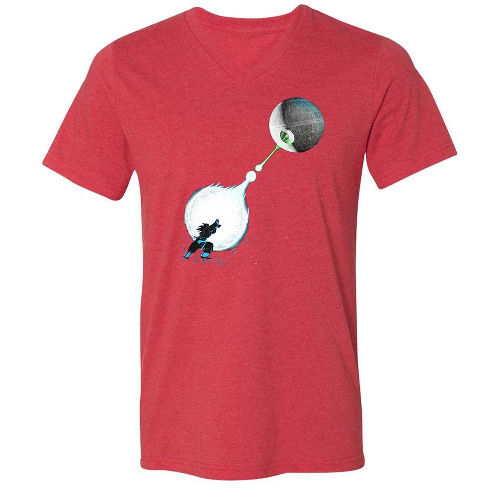 Unisex V-Neck T-Shirt - WGPG4BTU - Heather Red - 7