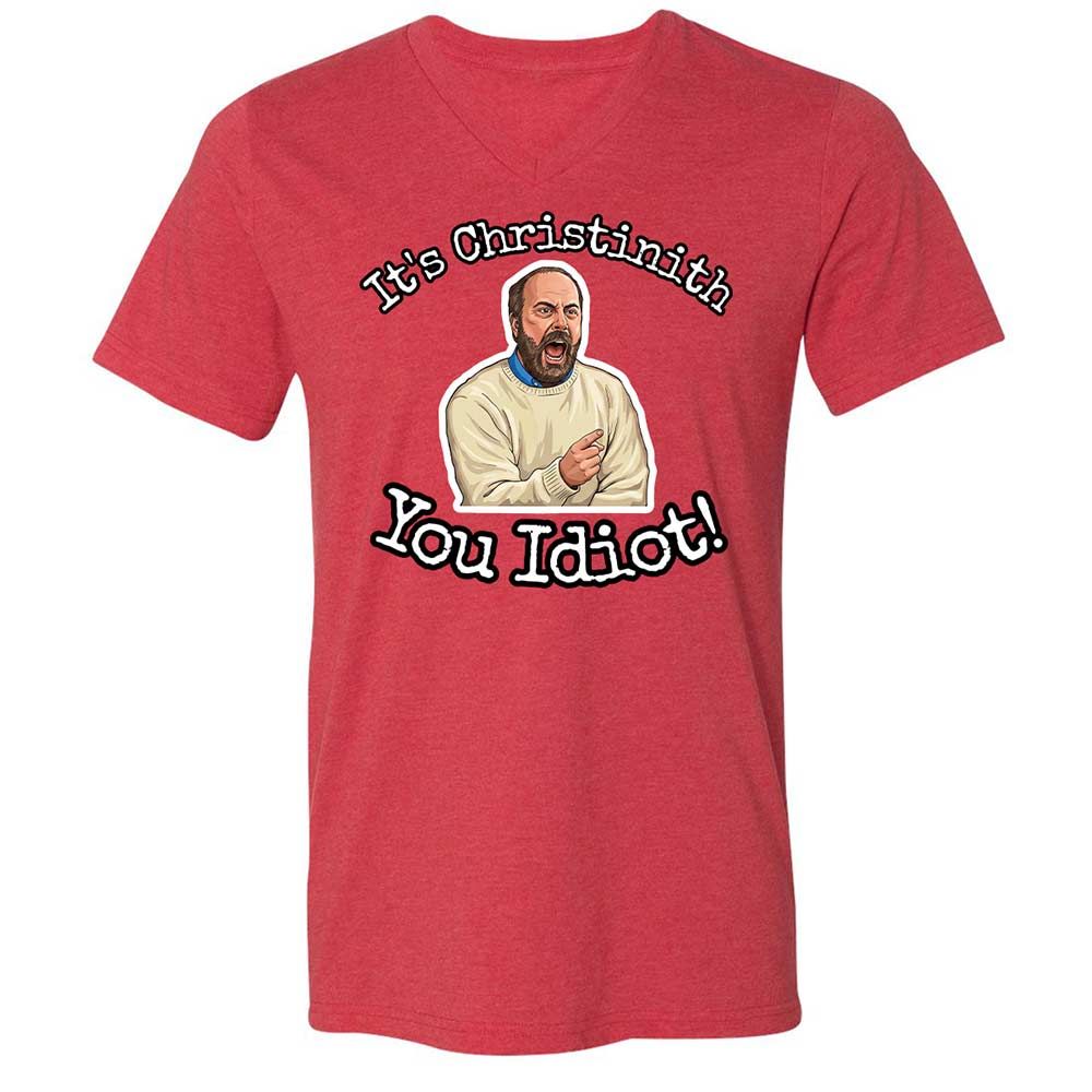 Unisex V-Neck T-Shirt - PCEX46X2 - Heather Red - 7