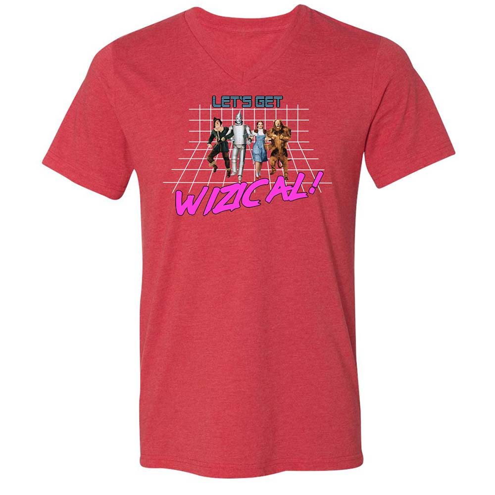 Unisex V-Neck T-Shirt - PM9Q4QXW - Heather Red - 7