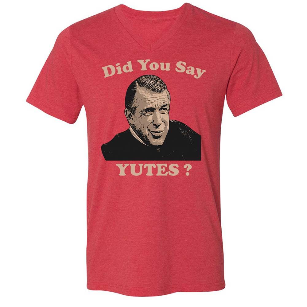 Unisex V-Neck T-Shirt - P692FN77 - Heather Red - 7