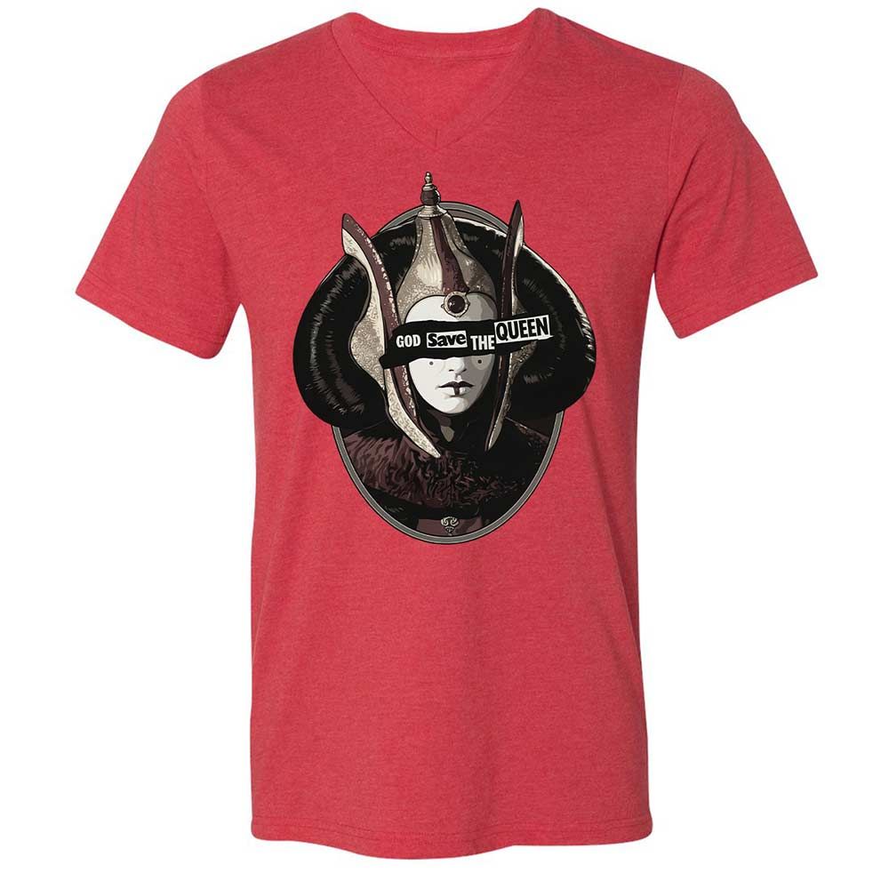 Unisex V-Neck T-Shirt - 2SYB9ULB - Heather Red - 7