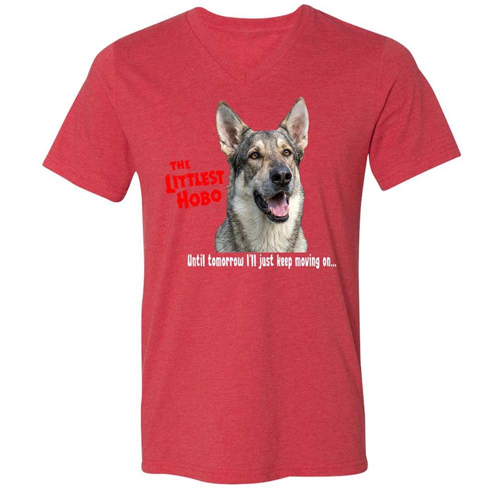 Unisex V-Neck T-Shirt - 17QFAPH8 - Heather Red - 7