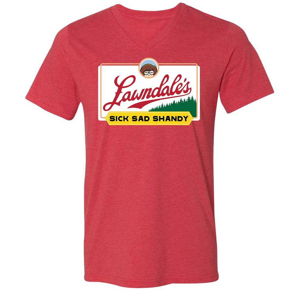 Unisex V-Neck T-Shirt - SRGN21SY - Heather Red - 7