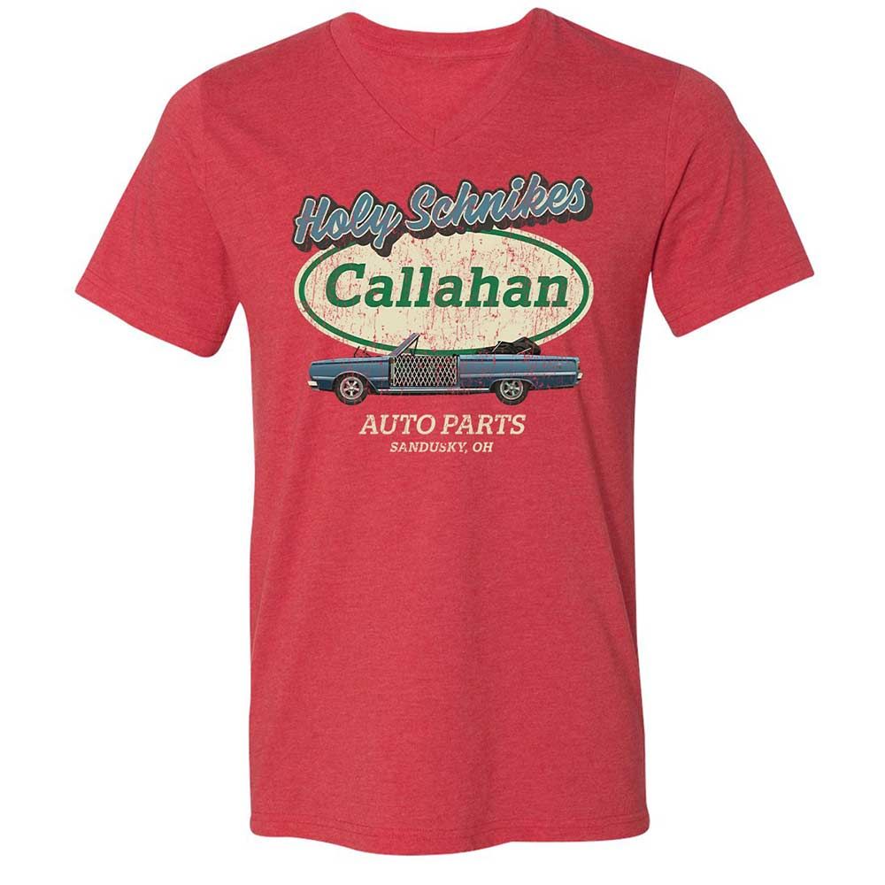 Unisex V-Neck T-Shirt - YF5AFXAS - Heather Red - 7