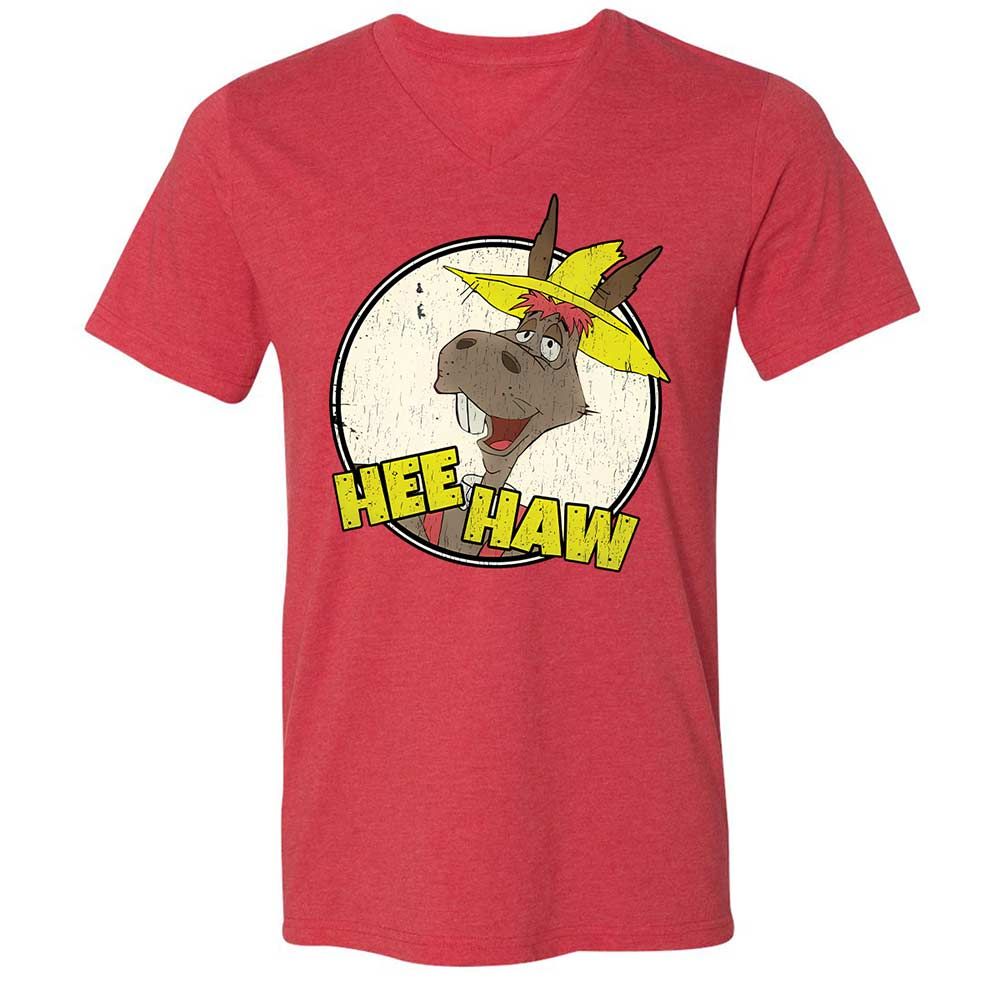 Unisex V-Neck T-Shirt - 188986X3 - Heather Red - 7
