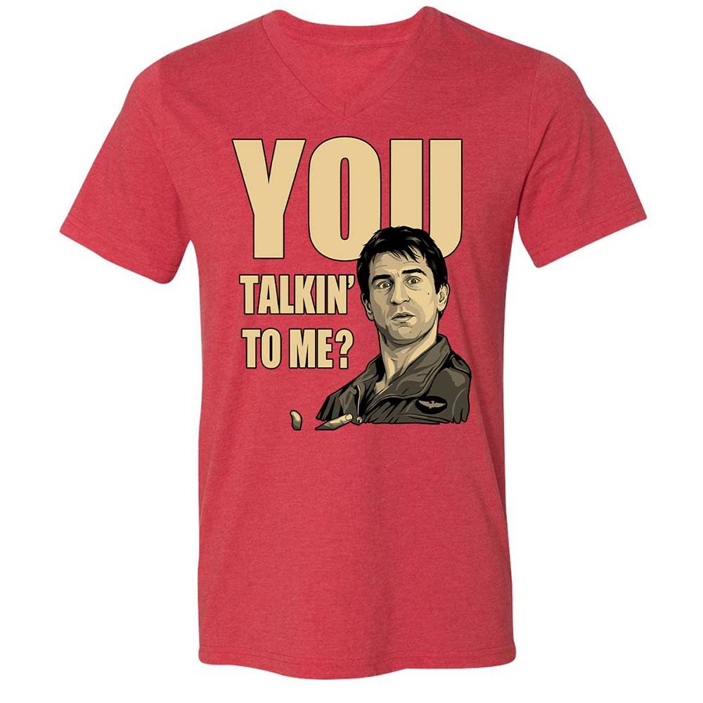 Unisex V-Neck T-Shirt - K3W8KJ6G - Heather Red - 7
