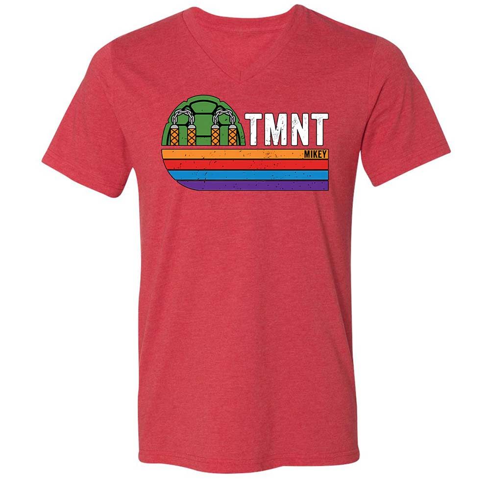 Unisex V-Neck T-Shirt - D3WBKVT1 - Heather Red - 7