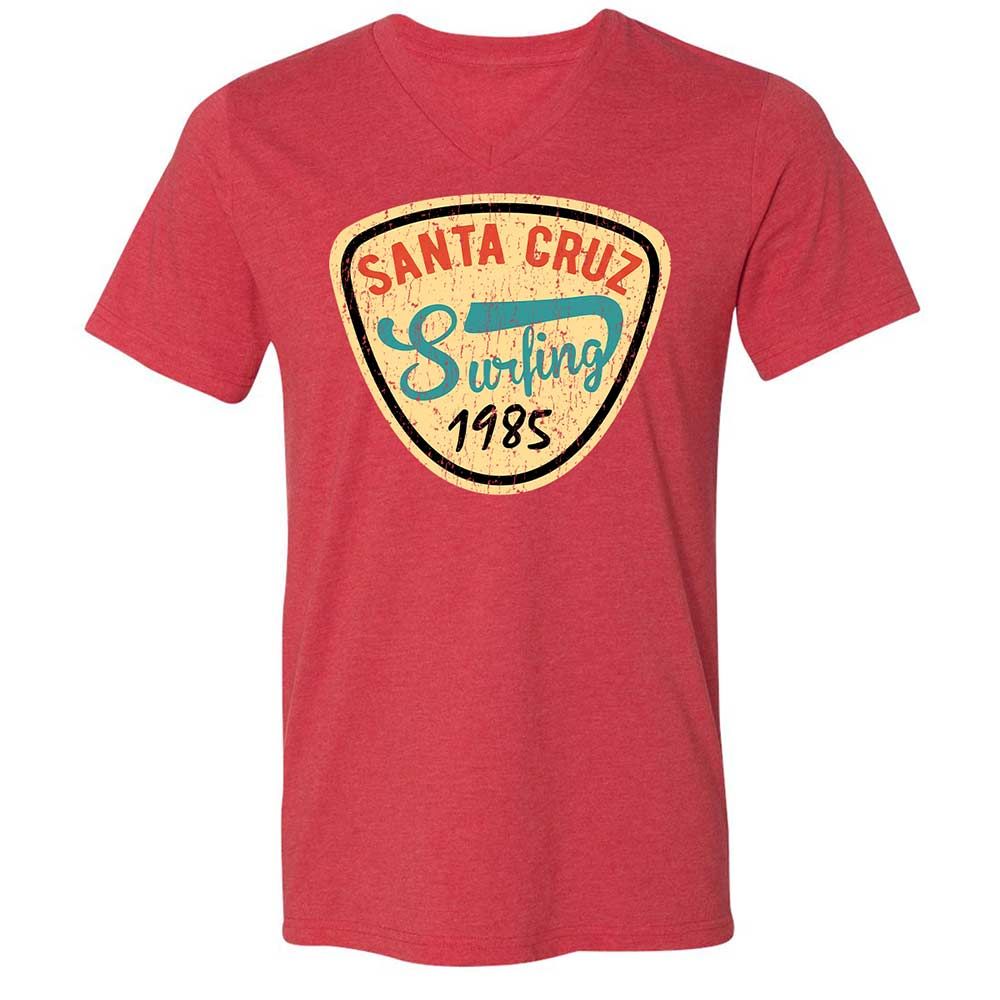Unisex V-Neck T-Shirt - 894SF7XH - Heather Red - 7