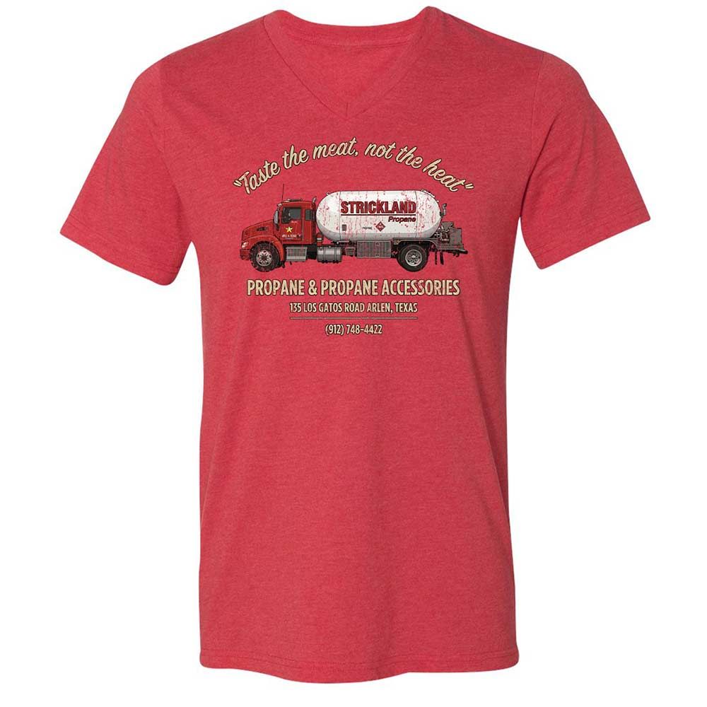 Unisex V-Neck T-Shirt - 2EKFUU34 - Heather Red - 7