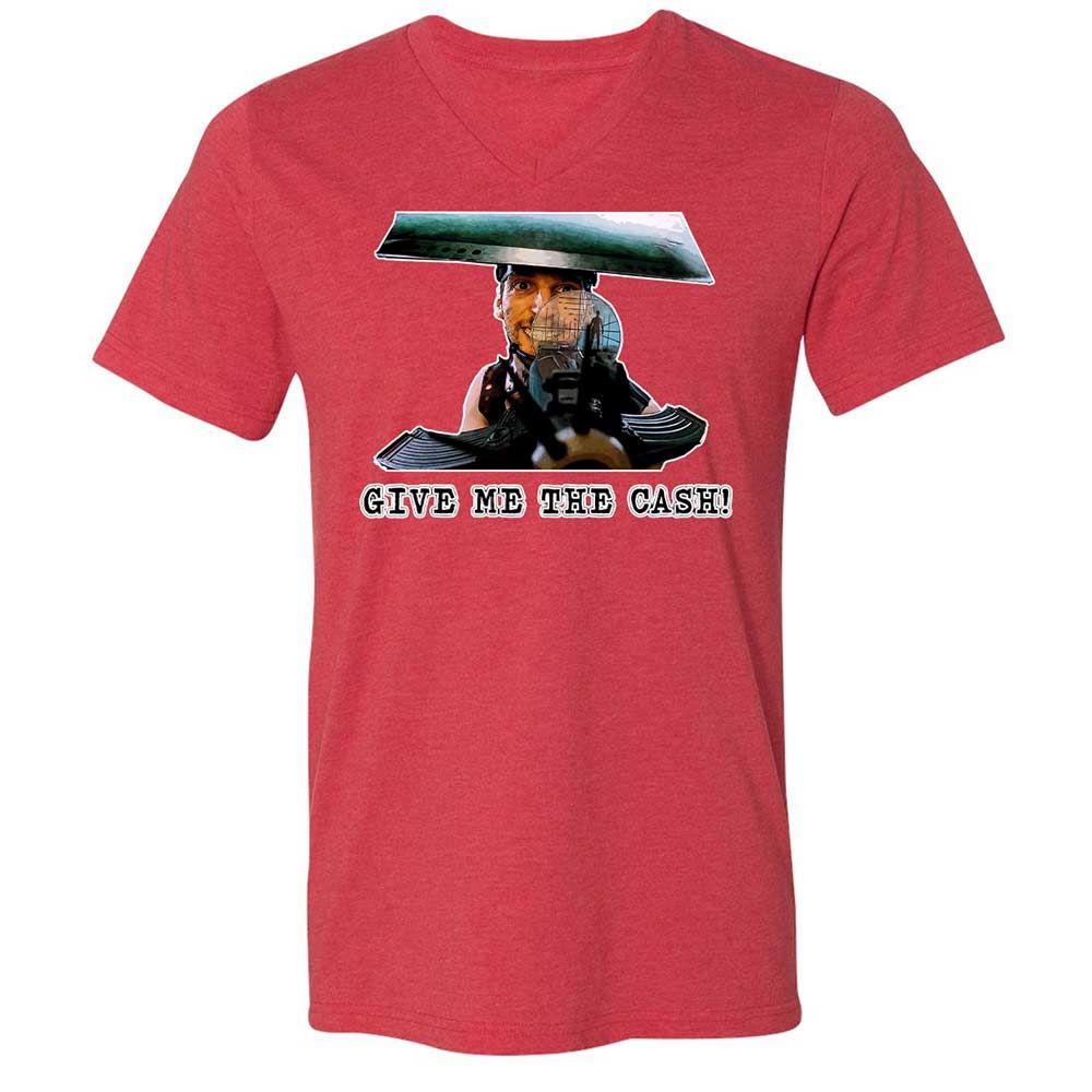 Unisex V-Neck T-Shirt - CF7NGZ5Y - Heather Red - 7