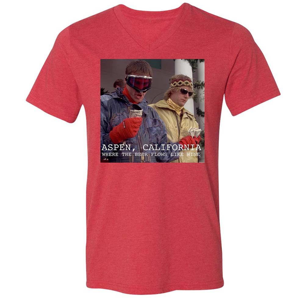Unisex V-Neck T-Shirt - 5SSETNZZ - Heather Red - 7
