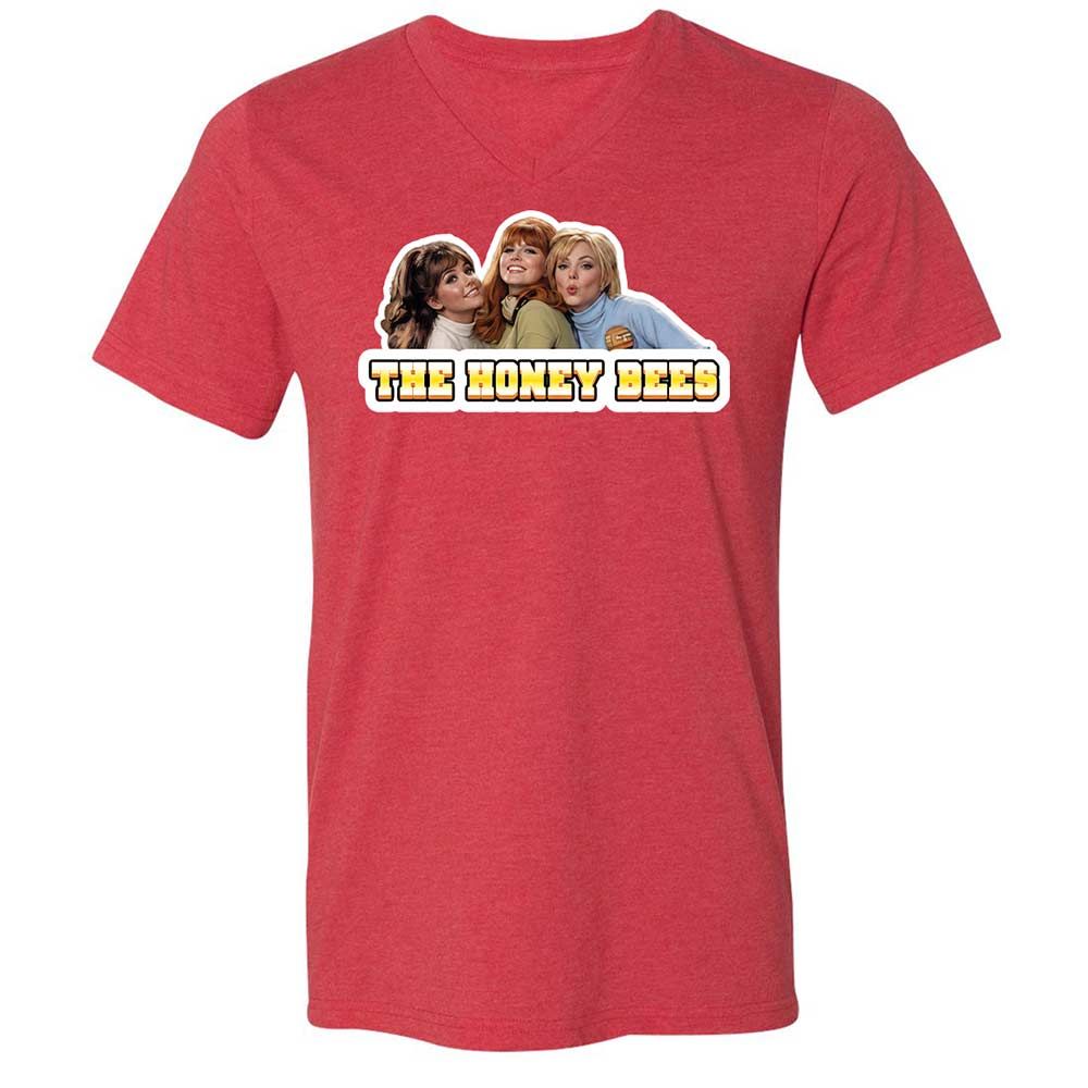 Unisex V-Neck T-Shirt - EU36JY3F - Heather Red - 7