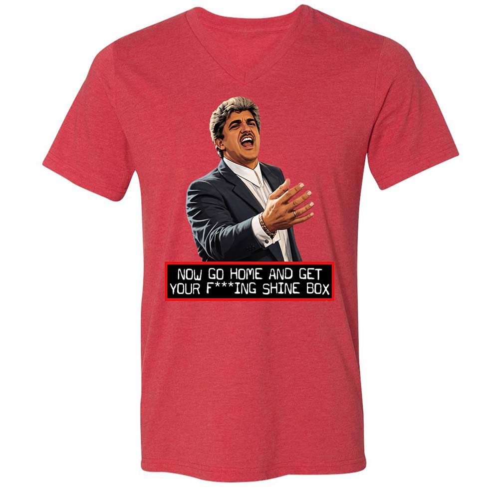 Unisex V-Neck T-Shirt - PZ7LXY1D - Heather Red - 7