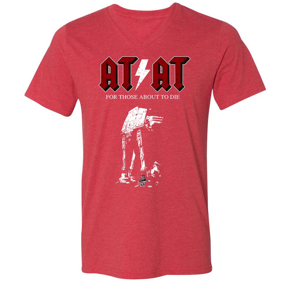 Unisex V-Neck T-Shirt - 71RTAAZU - Heather Red - 7