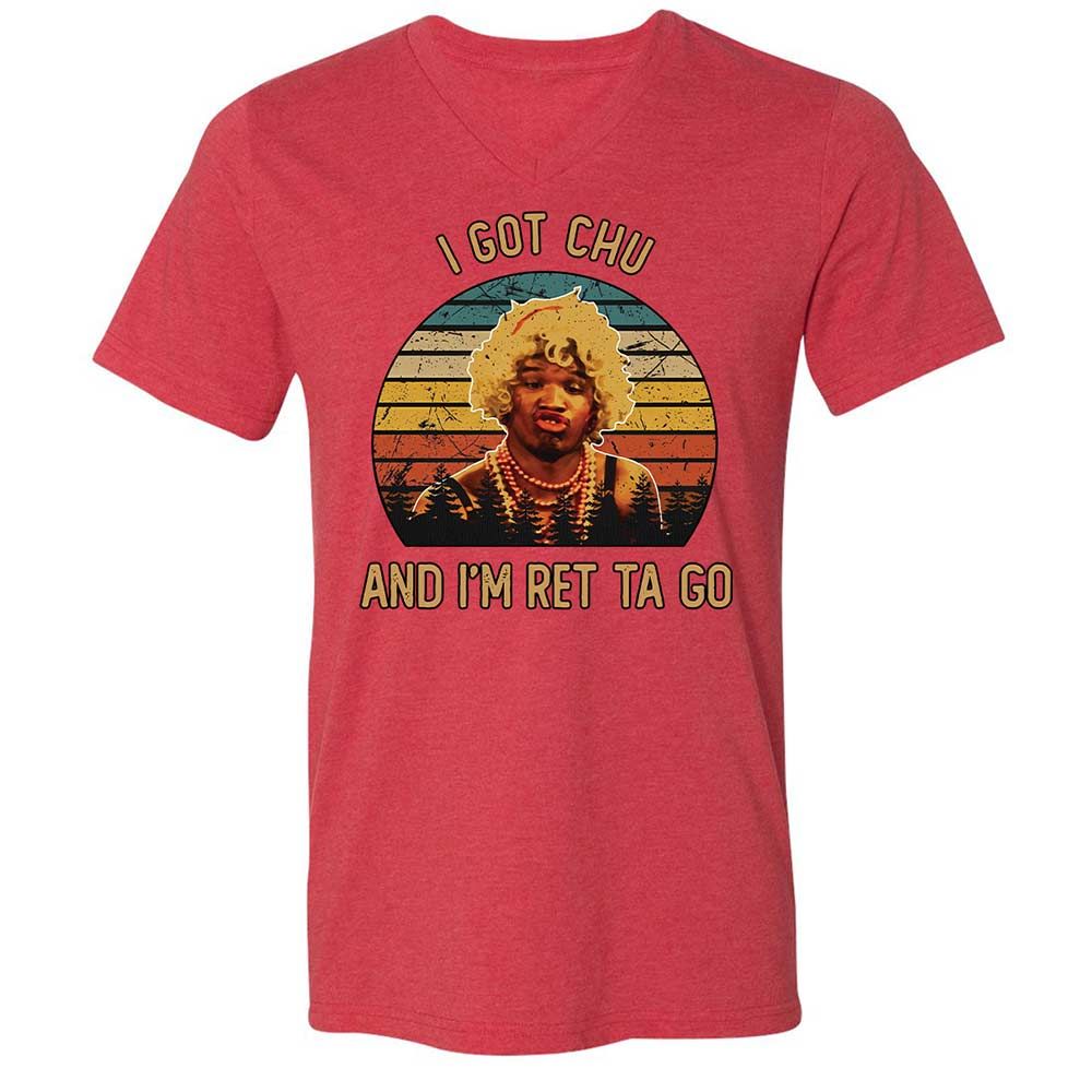 Unisex V-Neck T-Shirt - EQUHXVLX - Heather Red - 7