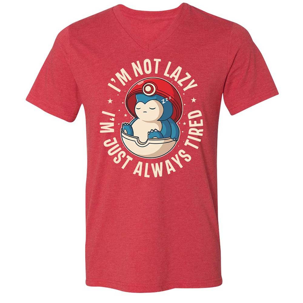 Unisex V-Neck T-Shirt - UT5T9K3M - Heather Red - 7