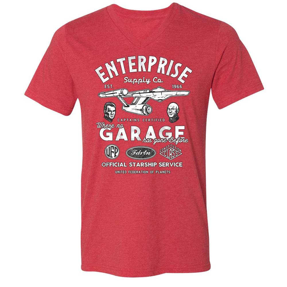Unisex V-Neck T-Shirt - SWN6W8C2 - Heather Red - 7