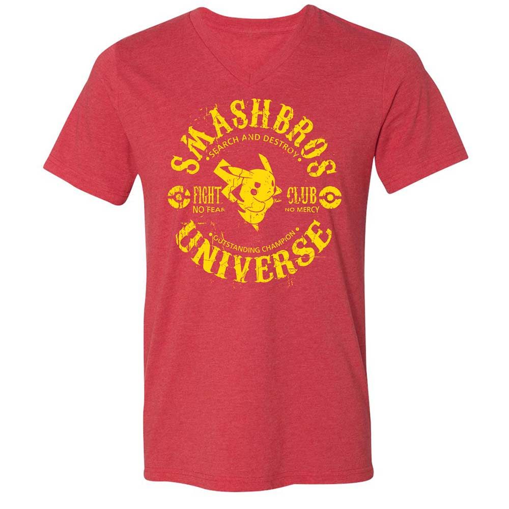 Unisex V-Neck T-Shirt - 5BJ47WRY - Heather Red - 7