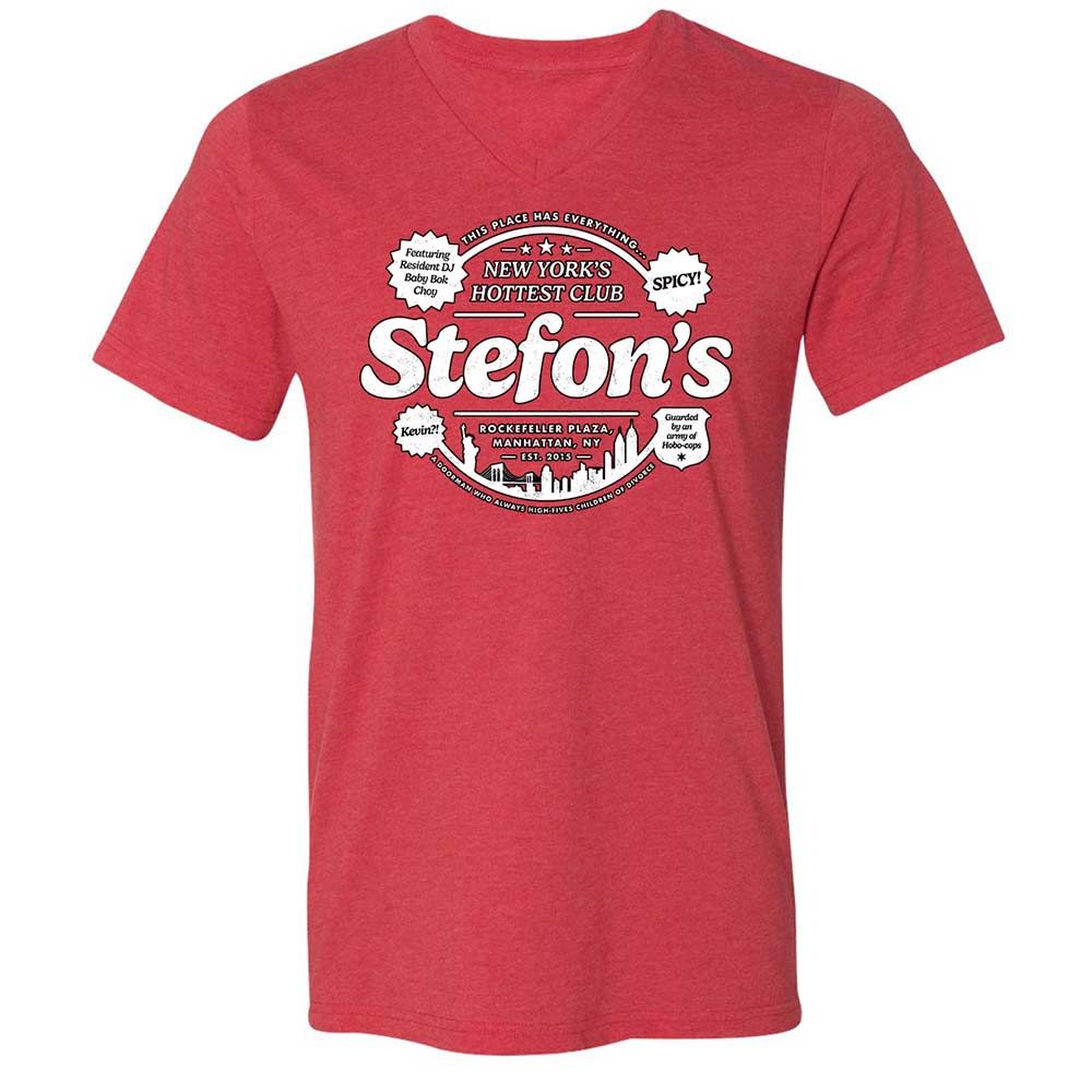 Unisex V-Neck T-Shirt - 38ZFR9DT - Heather Red - 7