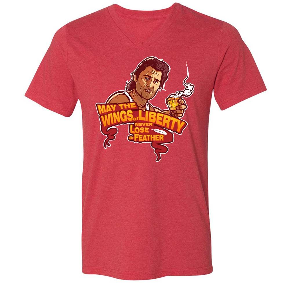 Unisex V-Neck T-Shirt - MK7QBGEW - Heather Red - 7