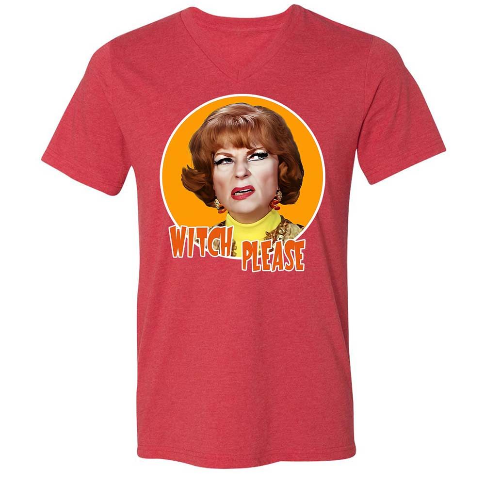 Unisex V-Neck T-Shirt - Y3EJEZ6C - Heather Red - 7