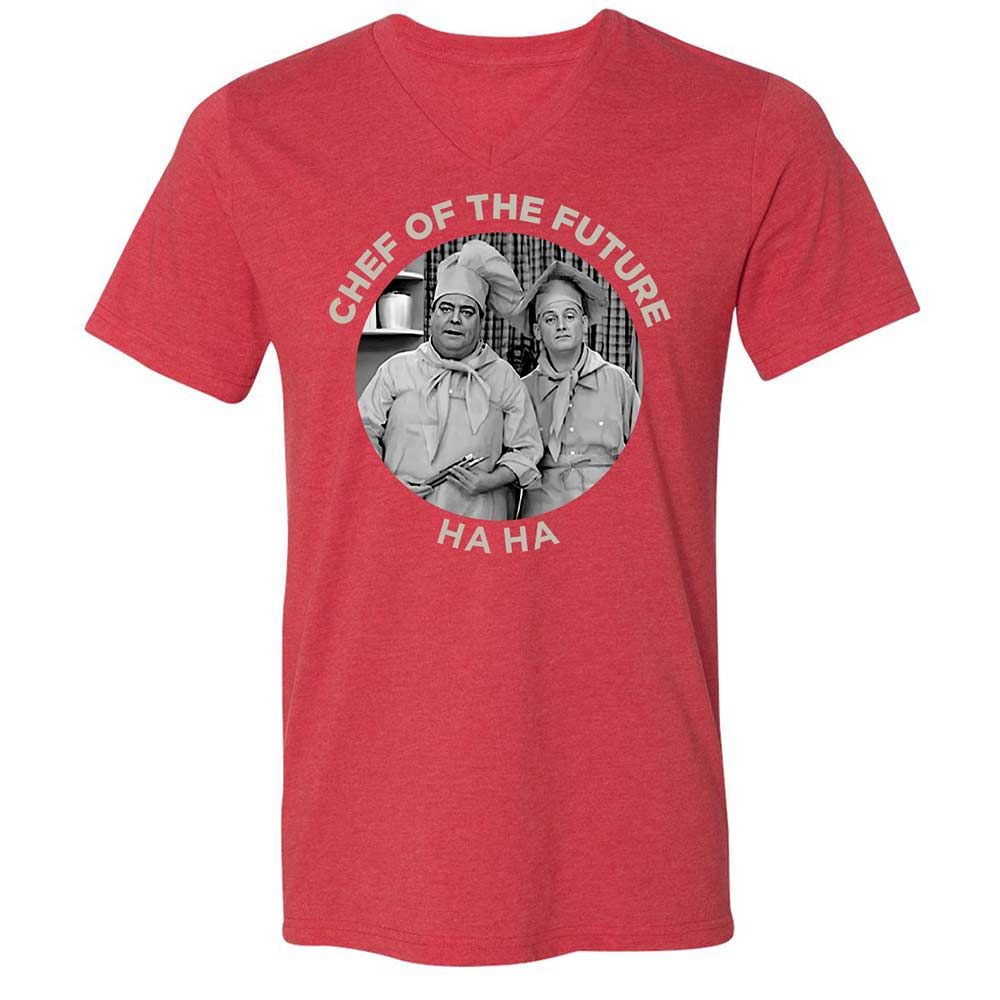 Unisex V-Neck T-Shirt - 6XYWNQQQ - Heather Red - 7