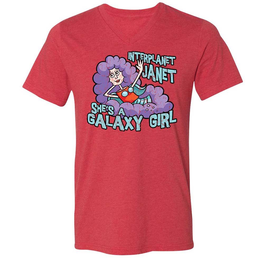 Unisex V-Neck T-Shirt - T5T3RW7Y - Heather Red - 7