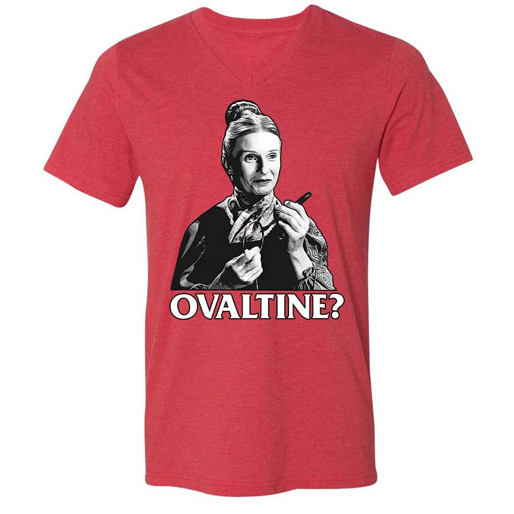 Unisex V-Neck T-Shirt - TSAKD8X9 - Heather Red - 7