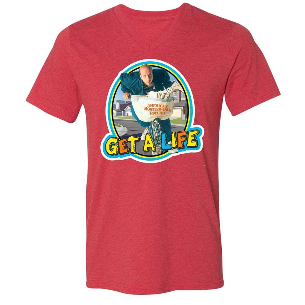 Unisex V-Neck T-Shirt - XKZX3QKN - Heather Red - 7