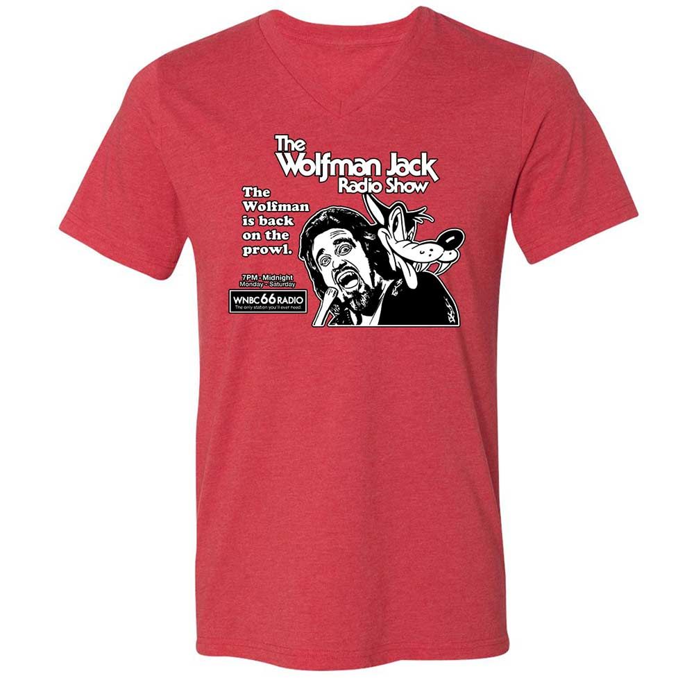 Unisex V-Neck T-Shirt - 5KW6VL9X - Heather Red - 7