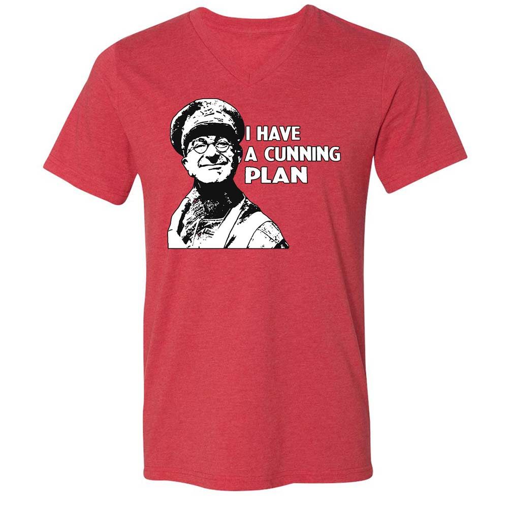 Unisex V-Neck T-Shirt - W3PSPYSB - Heather Red - 7