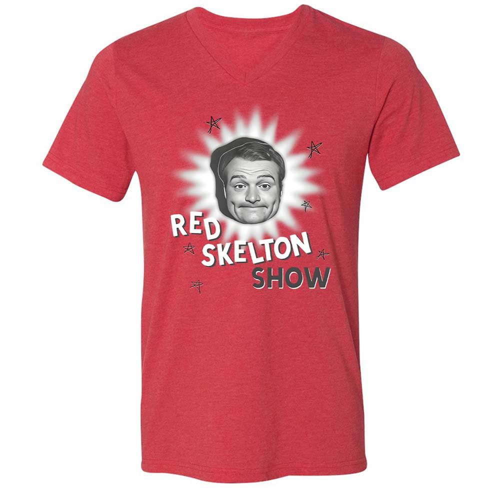 Unisex V-Neck T-Shirt - 564FDXTV - Heather Red - 7