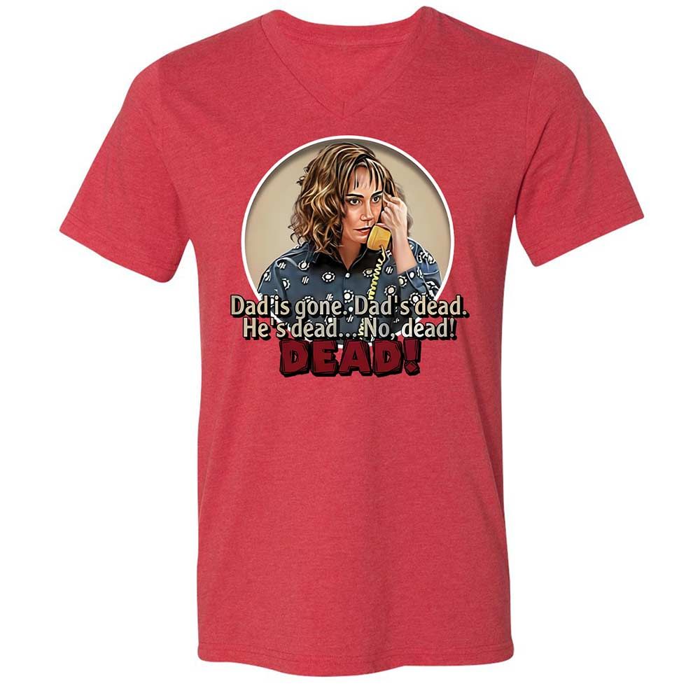 Unisex V-Neck T-Shirt - V4B2UKUN - Heather Red - 7